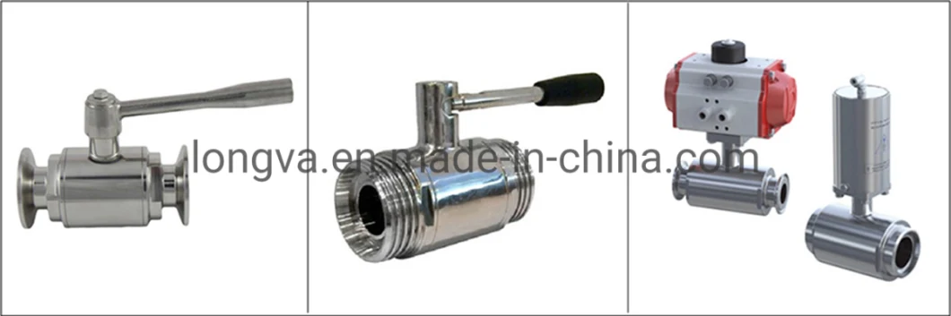 2 Way 3 Way Tri Clamped Fulled Cavity Seat Sanitary Ball Valve