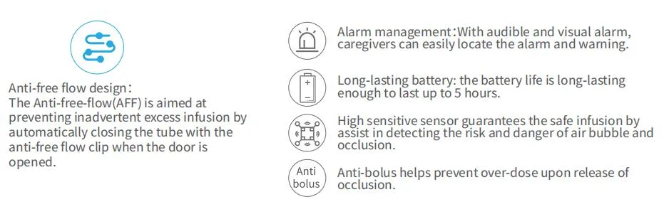 Peristaltic Mini Medical Infusion Pump with Drop Sensor