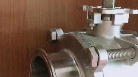 Válvula de bola soldada de tres piezas de acero inoxidable sanitario ISO SS304/SS316L y válvula de globo Rq0103
